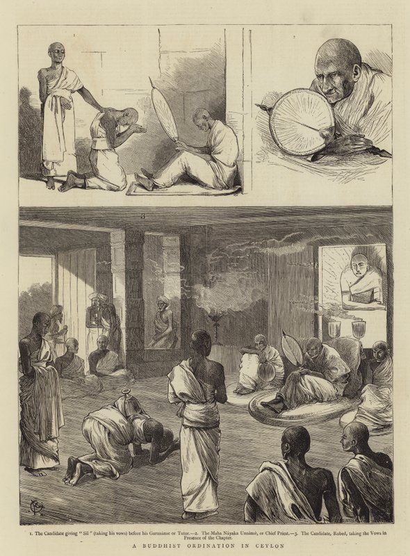 En buddhistisk ordination i Ceylon af Alfred Chantrey Corbould