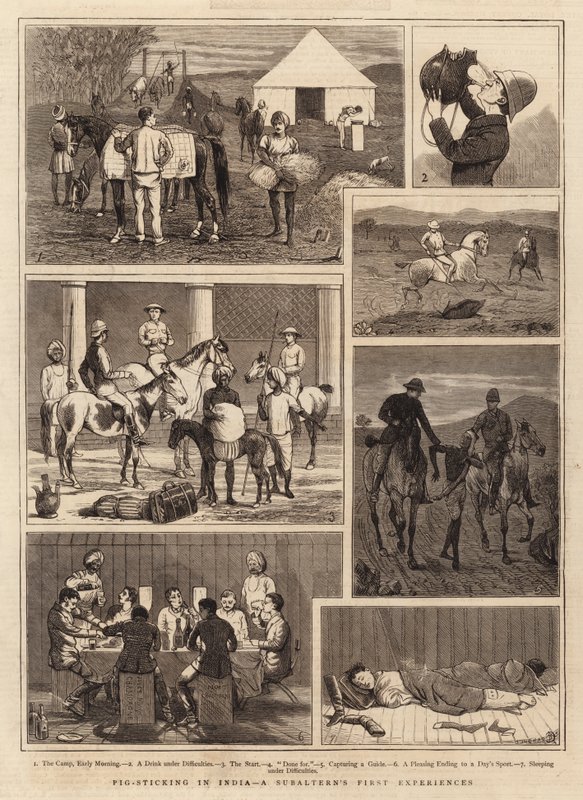 Svinestokning i Indien, en subalterns første erfaringer af Alfred Chantrey Corbould
