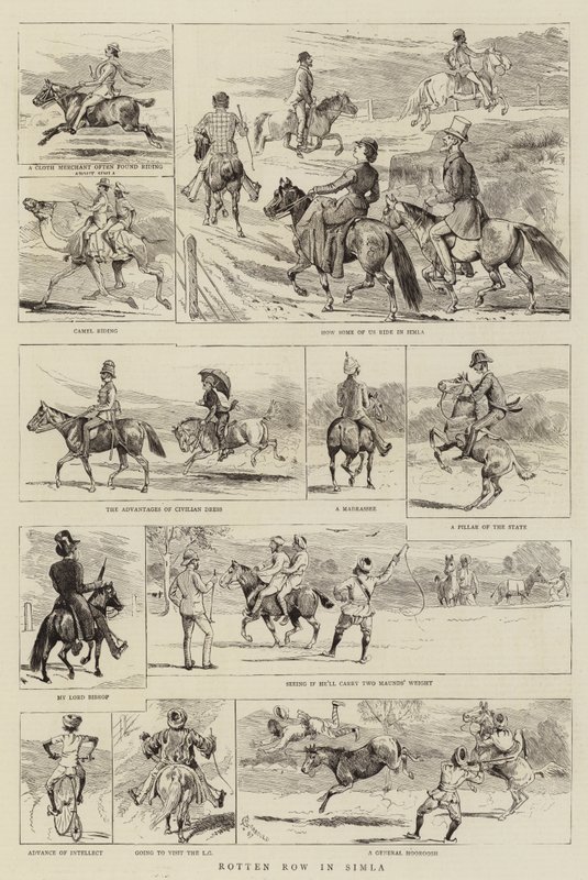 Rotten Row i Simla af Alfred Chantrey Corbould