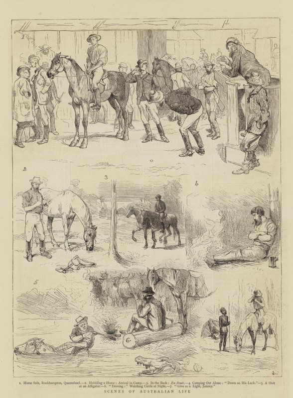 Scener af australsk liv af Alfred Chantrey Corbould