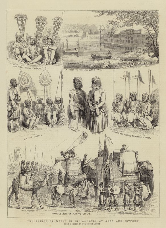 Prinsen af Wales i Indien, notater i Agra og Jeypore af Alfred Chantrey Corbould