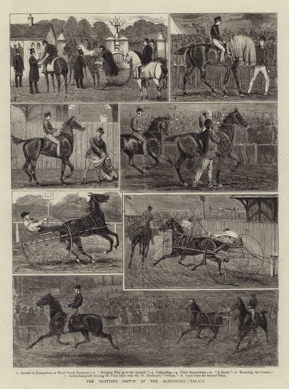 Travkampen på Alexandra Palace af Alfred Chantrey Corbould