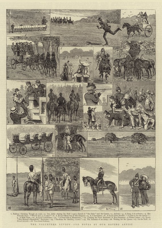 Den frivillige anmeldelse, mærkelige noter af vores omrejsende kunstner af Alfred Chantrey Corbould