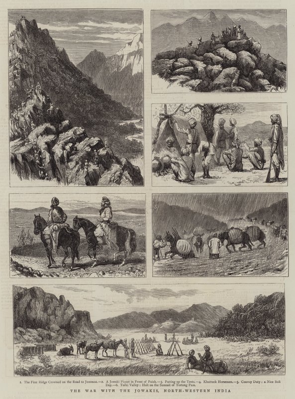 Krigen med Jowakis, Nordvestlige Indien af Alfred Chantrey Corbould