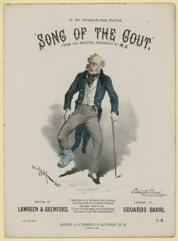 Song Of The Gout, Lawreen og Oxenford, Odoardo Barri af Alfred Concanen