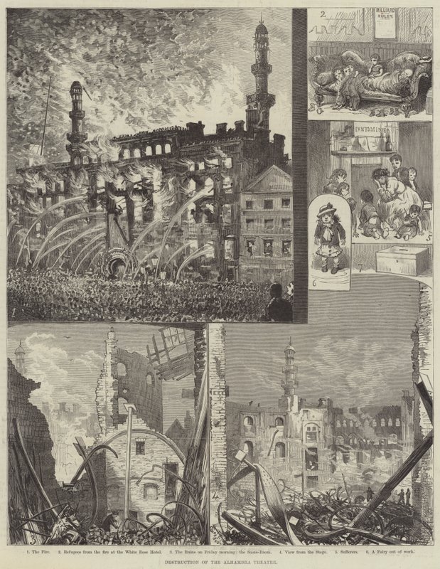 Ødelæggelse af Alhambra-teatret af Alfred Courbould