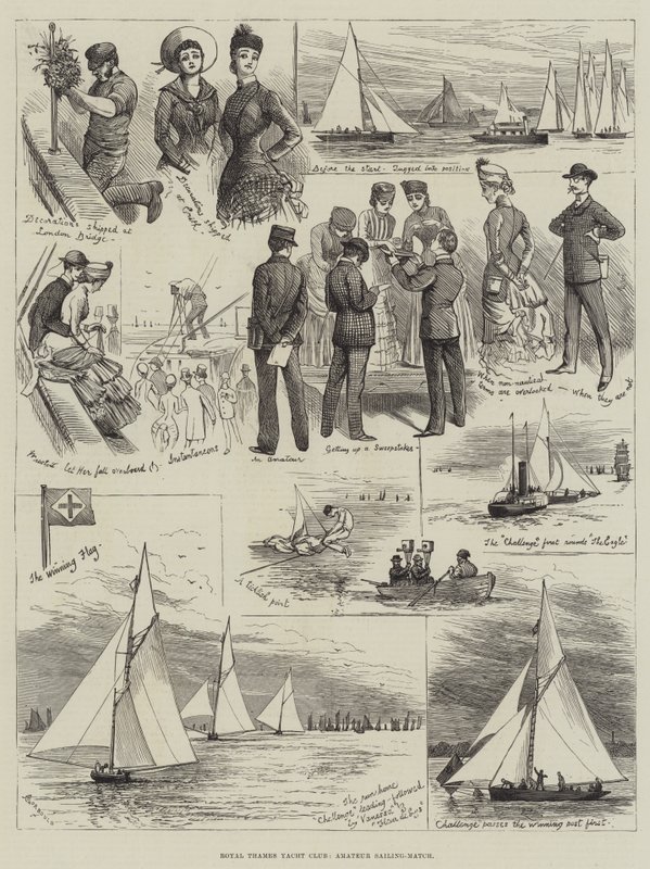 Royal Thames Yacht Club, amatørsejladskamp af Alfred Courbould