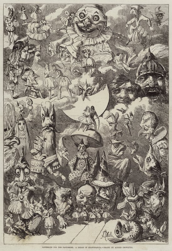 Samling til pantomimen, en drøm om Chancifancia af Alfred Crowquill