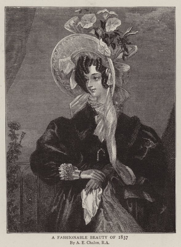 En moderigtig skønhed fra 1837 af Alfred Edward Chalon