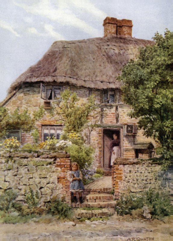 Cottage Door, Amberley, Sussex af Alfred Robert Quinton