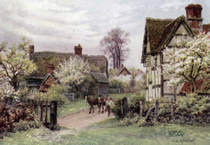 Bondegård, Welford-on-Avon, Gloucester af Alfred Robert Quinton