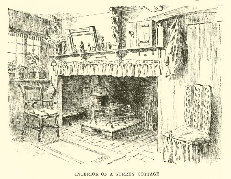 Interiør af en Surrey Cottage af Alfred Robert Quinton