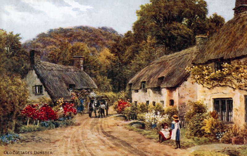 Gamle hytter, Dunster af Alfred Robert Quinton