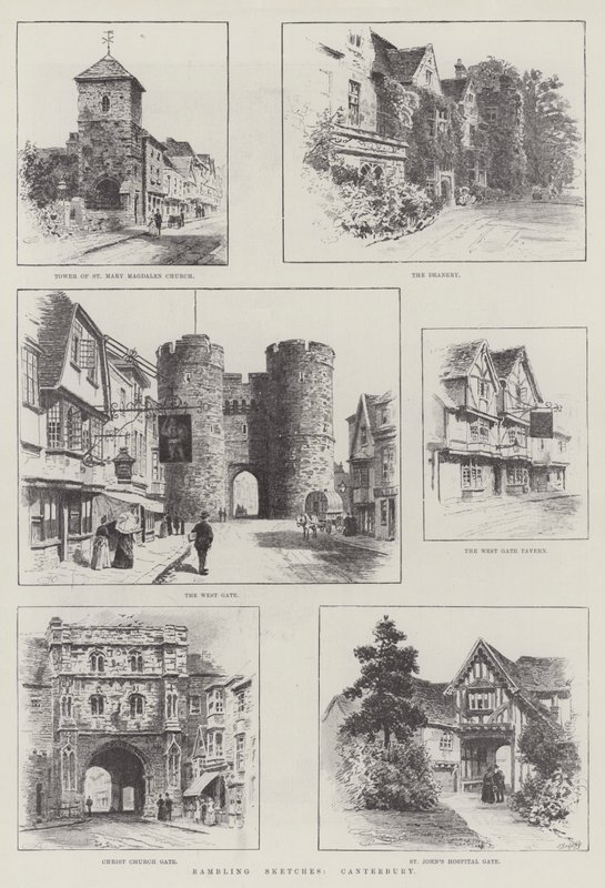 Vandrende skitser, Canterbury af Alfred Robert Quinton