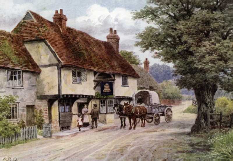 The Bell Inn, Waltham St. Lawrence, Berkshire af Alfred Robert Quinton