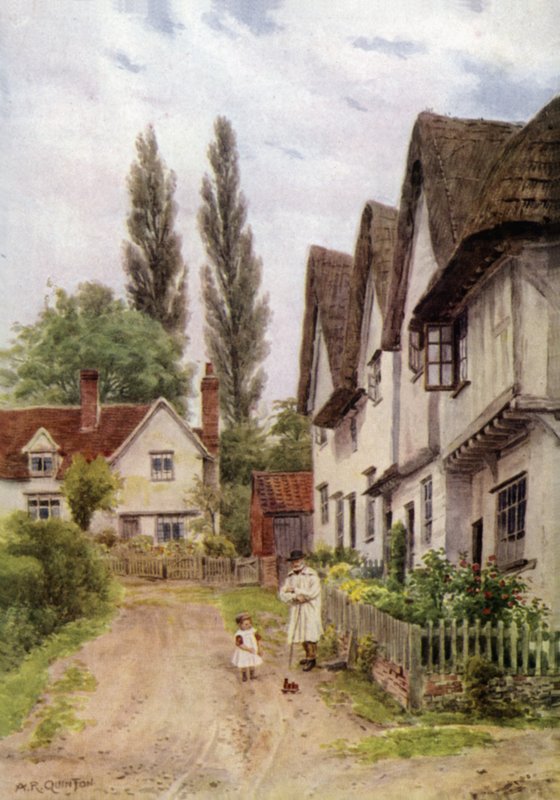 The Three Gables, Kersey, Suffolk af Alfred Robert Quinton