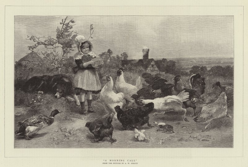 Et morgenopkald af William Strutt