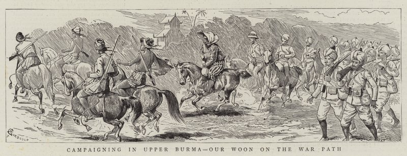 Kampagner i Øvre Burma, vores Woon on the War Path af Alfred Chantrey Corbould