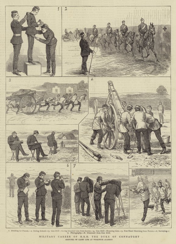 Militær karriere for HRH, hertugen af Connaught af Alfred Chantrey Corbould