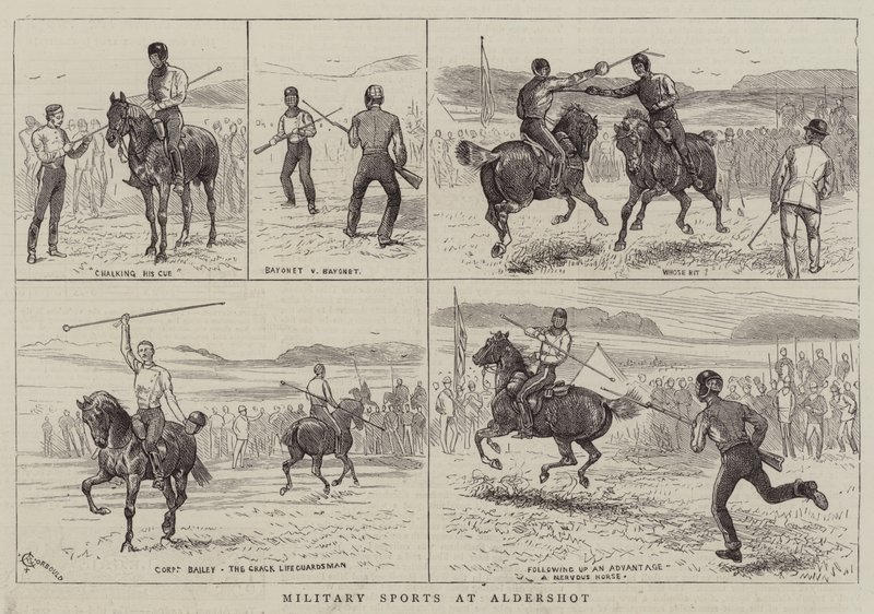 Militærsport ved Aldershot af Alfred Chantrey Corbould
