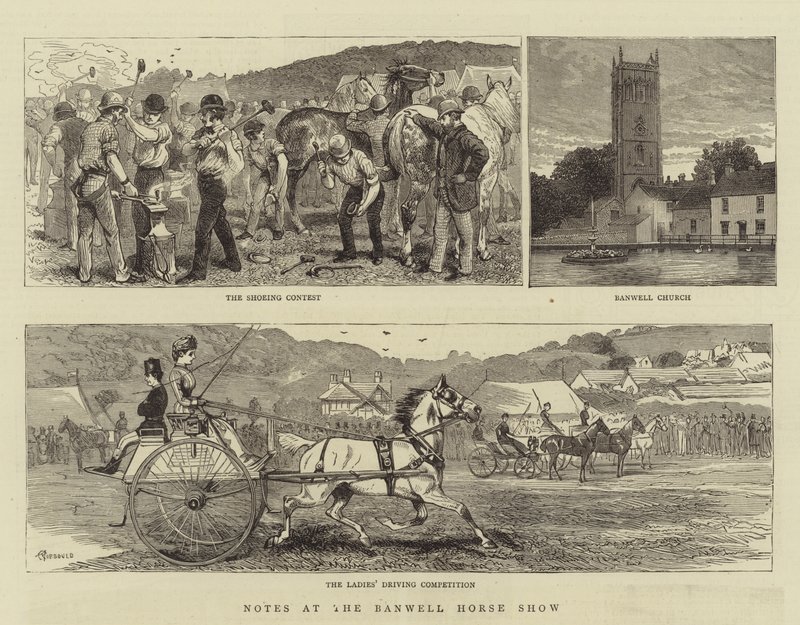 Noter ved Banwell Horse Show af Alfred Chantrey Corbould