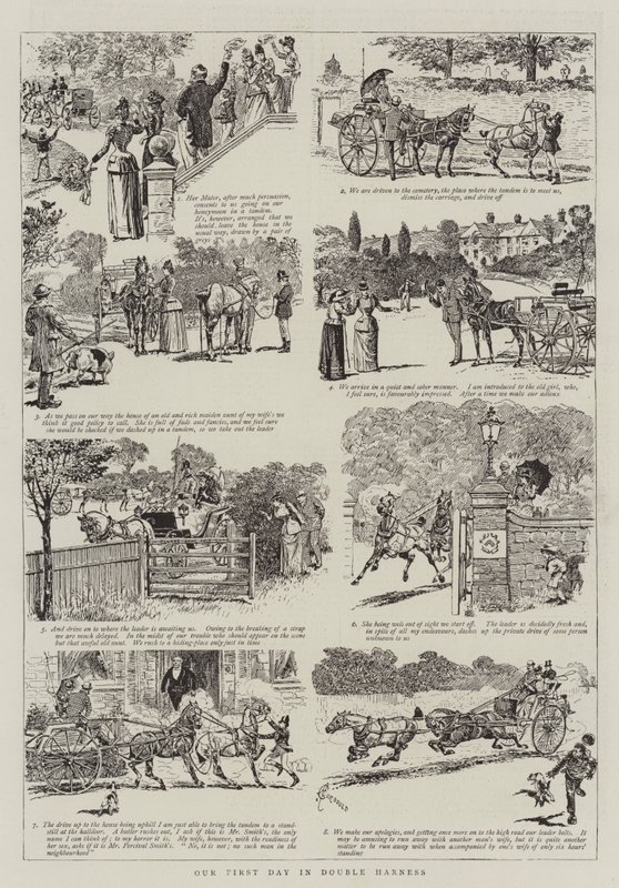 Vores første dag i Double Harness af Alfred Chantrey Corbould