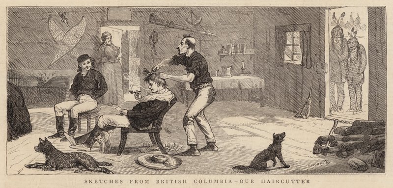 Skitser fra British Columbia, vores frisør af Alfred Chantrey Corbould