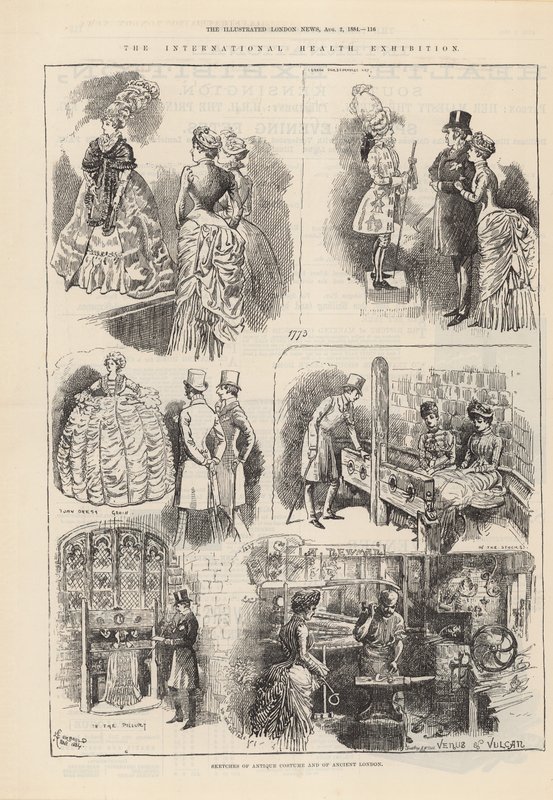 Skitser af antikke kostumer og af det gamle London af Alfred Chantrey Corbould