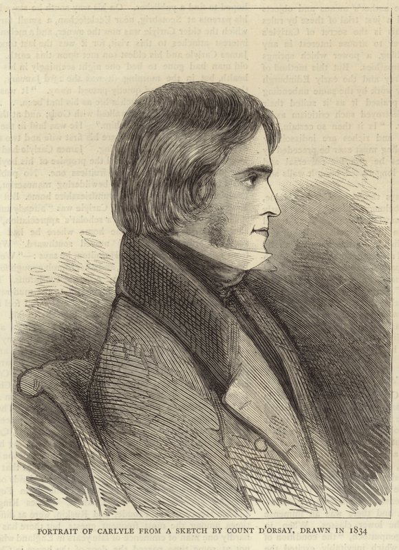 Portræt af Thomas Carlyle af Alfred Comte d
