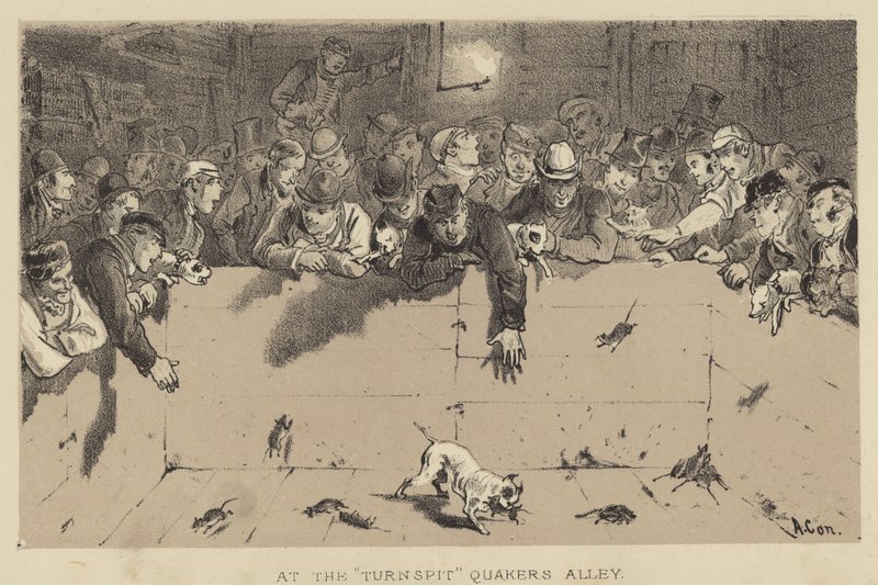 Ved Turnspit, Quakers Alley af Alfred Concanen