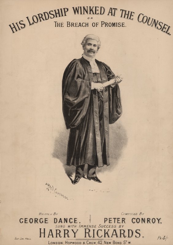 Hans herredømme blinkede til rådet eller løftets brud (farve litho) af Alfred Concanen