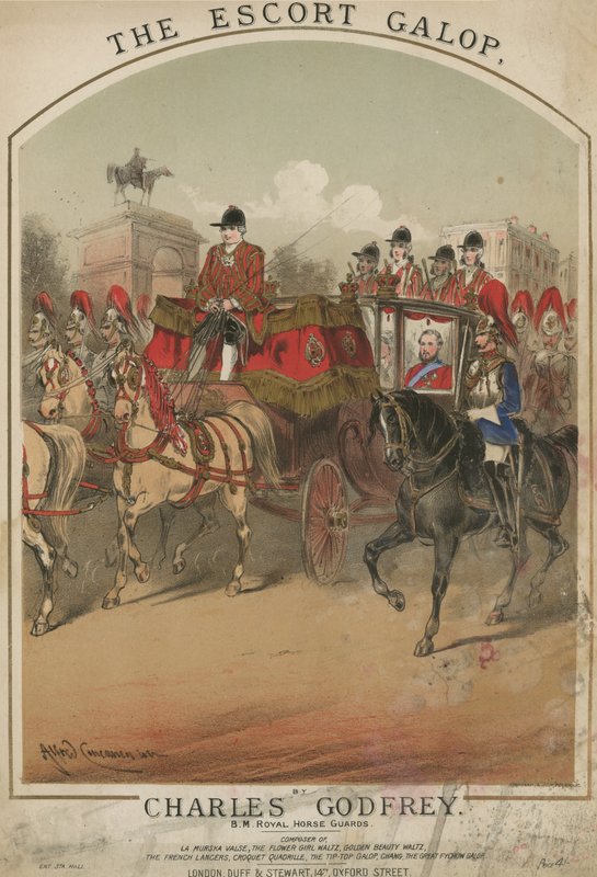 Musikalsk partitur til The Escort Galop af Charles Godfrey af Alfred Concanen