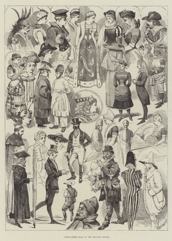 Fancy-Dress Ball i Mansion House af Alfred Courbould