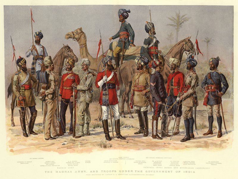 Madras-hæren og tropper under Indiens regering af Alfred Crowdy Lovett