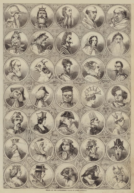 Pantomimernes hoveder af Alfred Crowquill