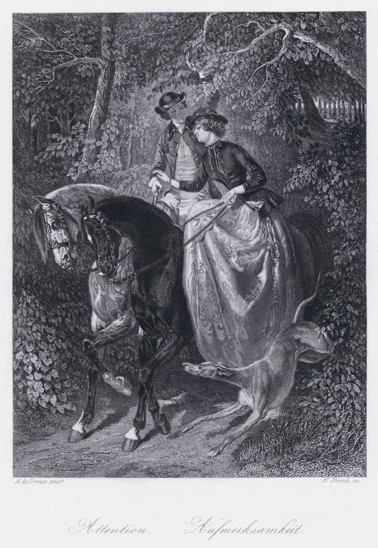 Opmærksomhed (gravering) af Alfred Dedreux