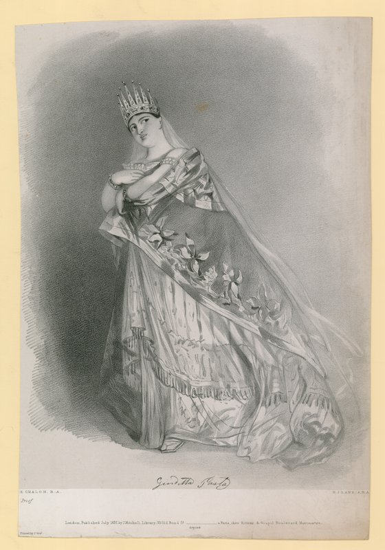 Giuditta Pasta, graveret af R.J. Lane, udgivet i juli 1837 af Alfred Edward Chalon
