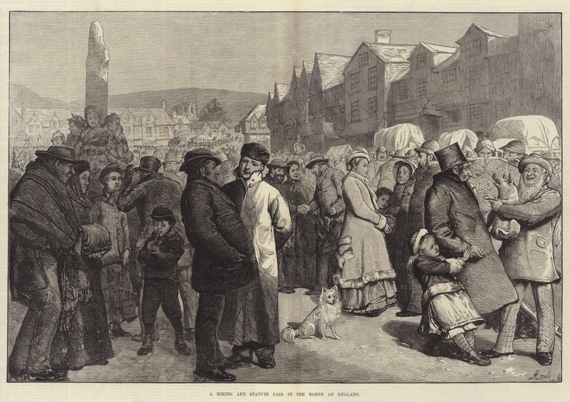 En leje- og statuemesse i det nordlige England af Alfred Edward Emslie