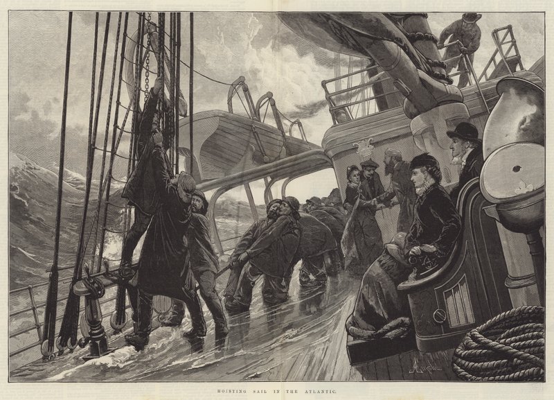 Hejse sejl i Atlanterhavet af Alfred Edward Emslie