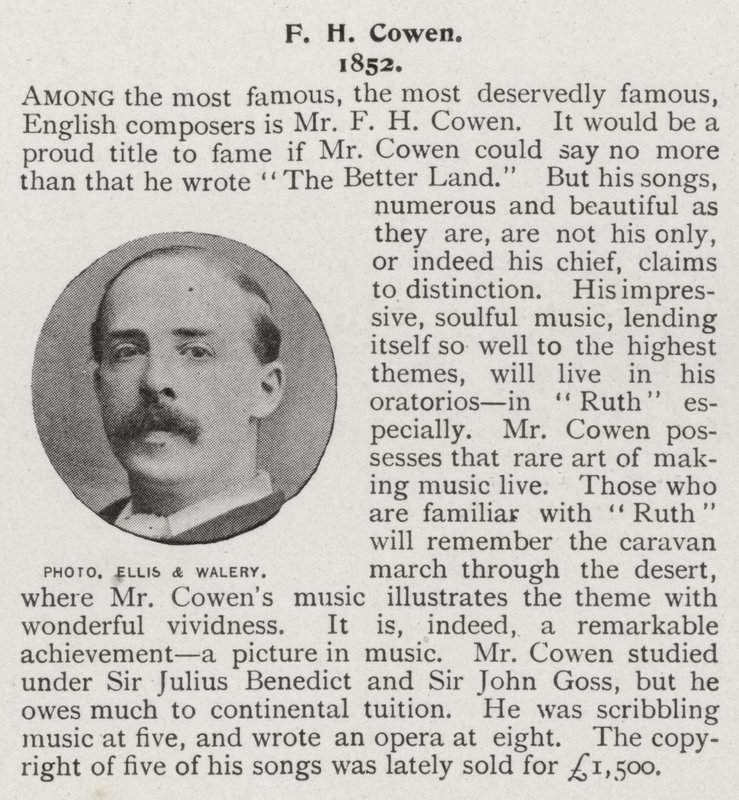 Frederic Hymen Cowen, britisk pianist, dirigent og komponist (s/h foto) af Alfred Ellis and Walery