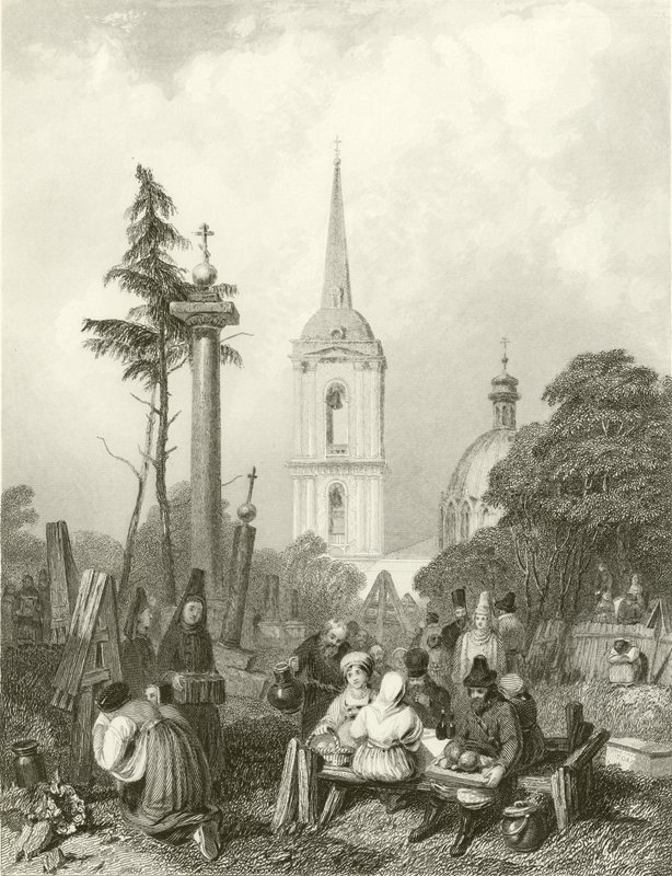 Smolensko kirkes kirkegård af Alfred Gomersal Vickers