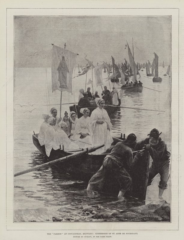 Benådningen i Concarneau, Bretagne, Sisterhood of St Anne de Fouesnant af Alfred Guillou