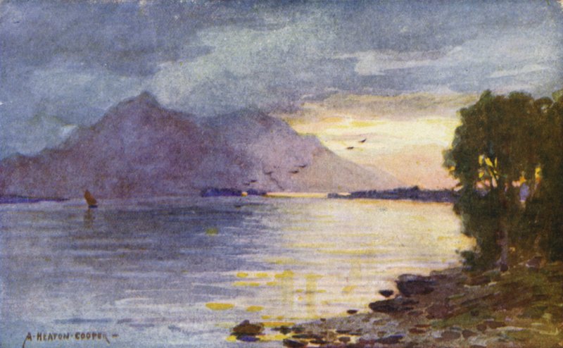 En vandig solnedgang, Lough Leane, Killarney af Alfred Heaton Cooper