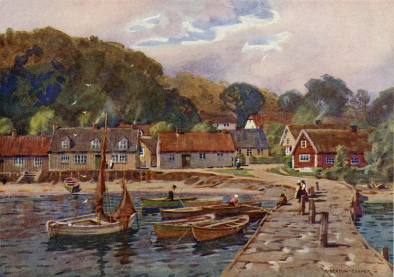 Arild, et fiskerleje ved Molle af Alfred Heaton Cooper