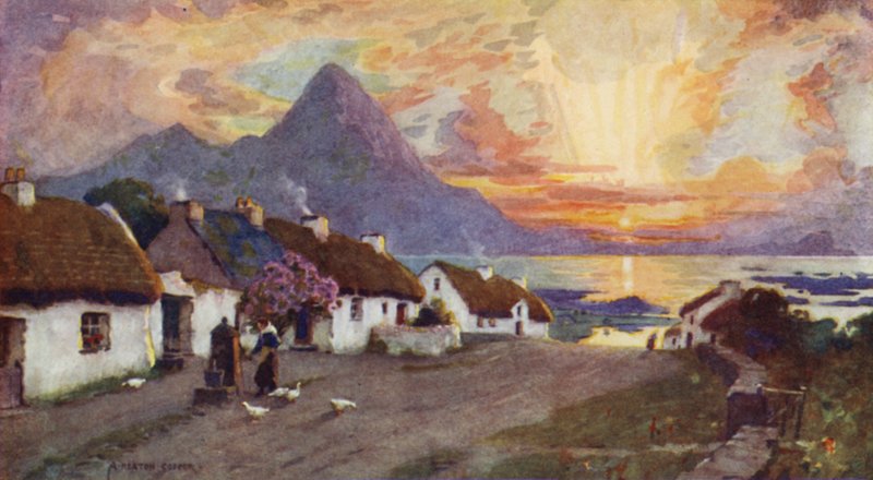 Croagh Patrick og Clew Bay, Westport, Galway amt af Alfred Heaton Cooper