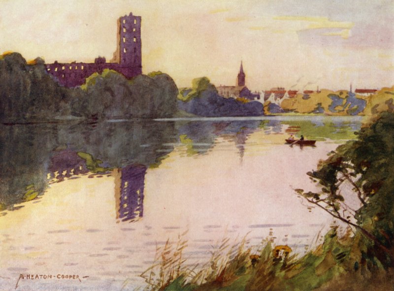 Denmark: Koldinghus Castle, North Slesvig (colour litho) af Alfred Heaton Cooper