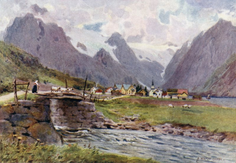 Fjaerland, Sogne Fjord af Alfred Heaton Cooper