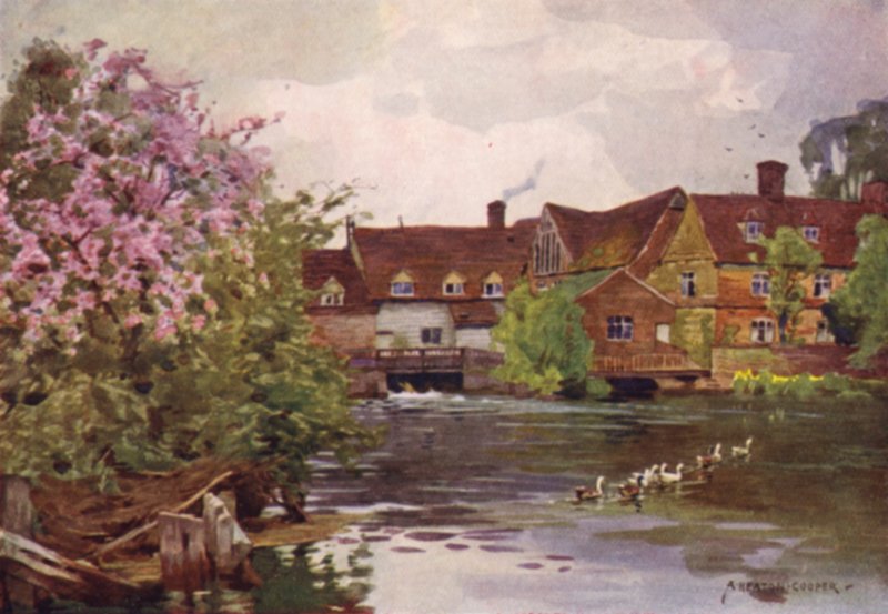 Flatford Mill, East Bergholt, Suffolk af Alfred Heaton Cooper