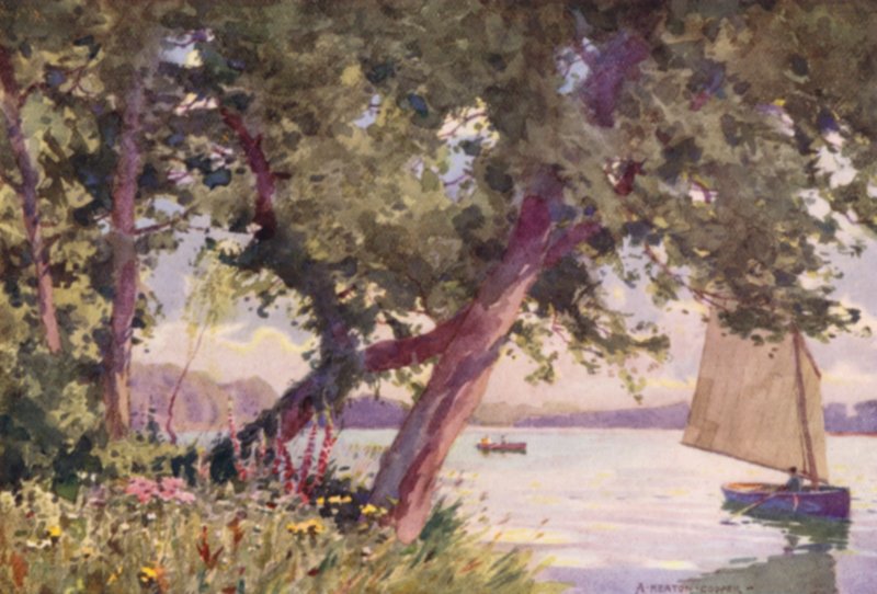 Fritton Lake, Suffolk, En sommermorgen af Alfred Heaton Cooper