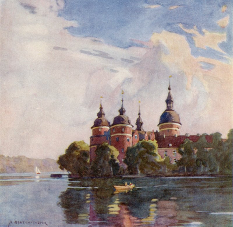 Gripsholm Slot, nær Stockholm af Alfred Heaton Cooper